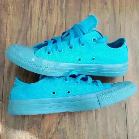 Converse Chuck Taylor All Star Lo Top Blue Sneaker M4 W6 - Picture 4 of 9